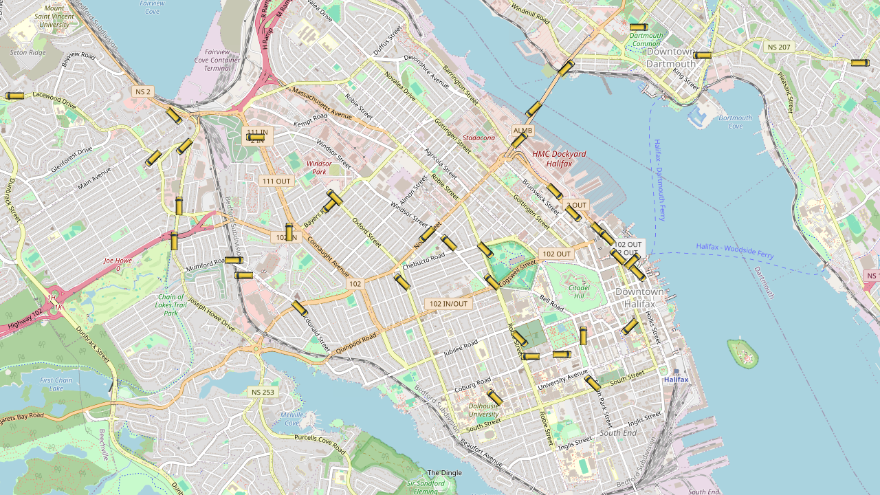 Halifax Bus Routes Screenshot